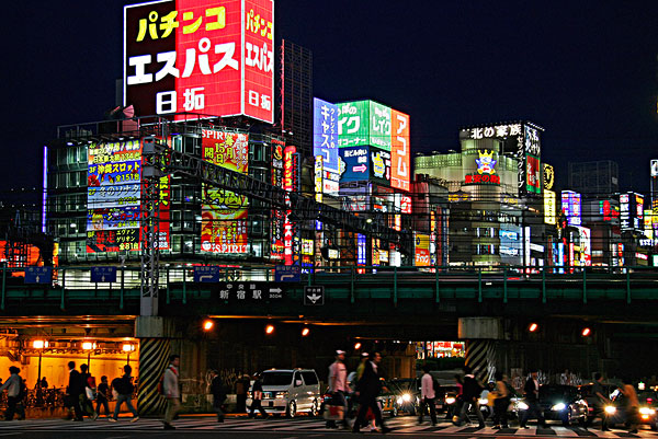 图片标题:热闹街道,场景,新宿