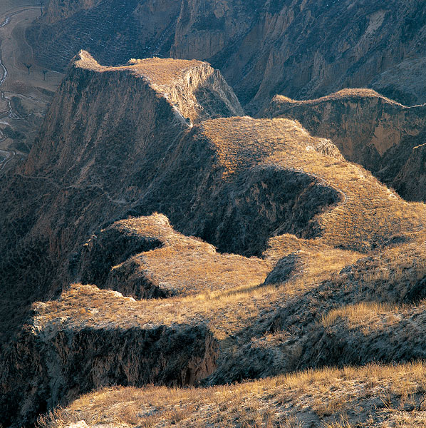 陕北延安黄土高原地貌