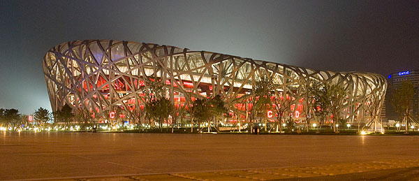 全景图片网:北京奥运场馆-鸟巢夜景