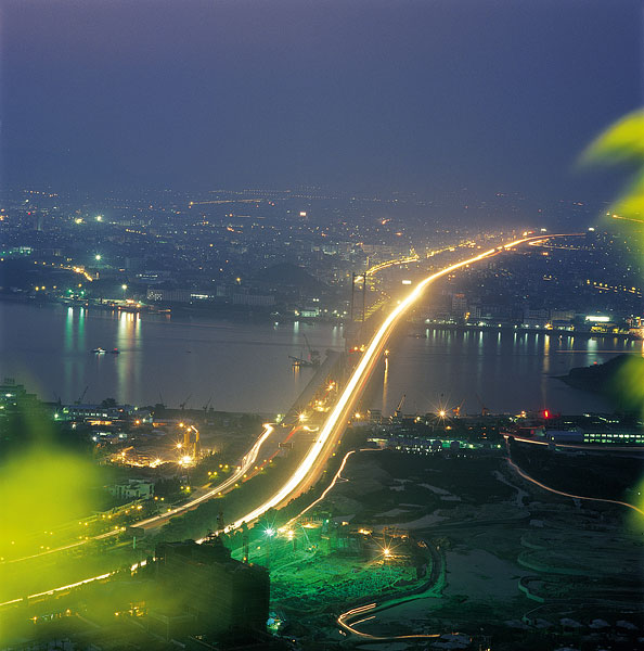 广东省江门市鹤山-山市九江大桥夜景