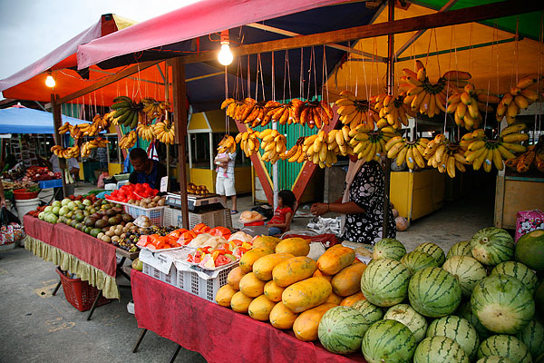 亚庇市城市景观-水果市场