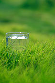 透明 素材 地上/装着水的玻璃杯放在草...下载相似预览购买...