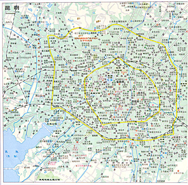 云南昆明市区地图