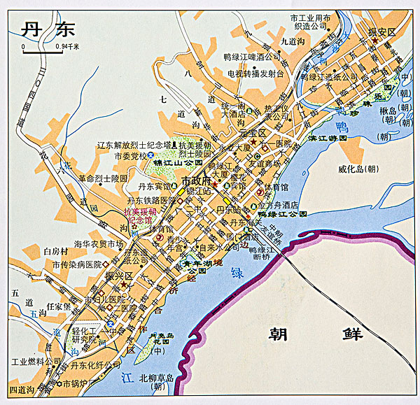 辽宁丹东地图图片