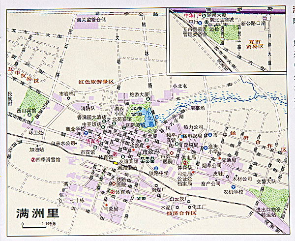 高清内蒙古省地图