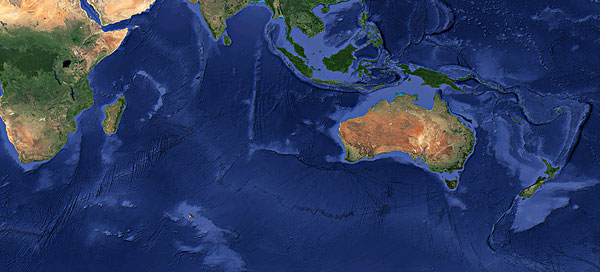 地球高清平面图大洋洲