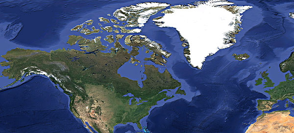 地球高清平面图北美洲