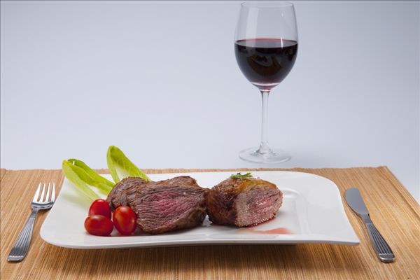 全景图片网:特写,牛排,红酒