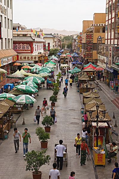 市场,城市,敦煌,甘肃,中国