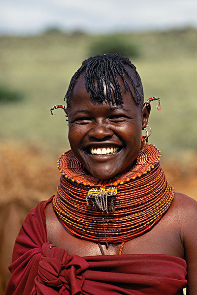 头像,土著女人,湖,区域,肯尼亚