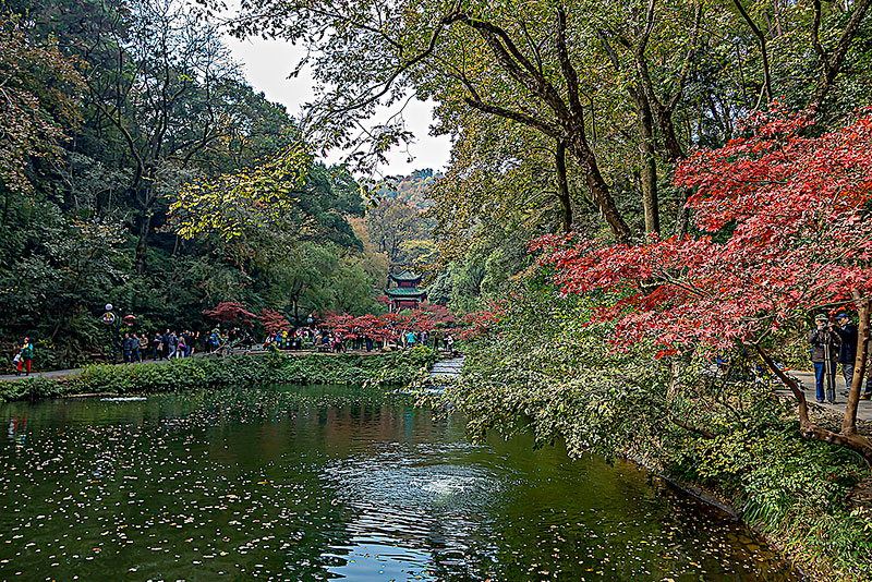 湖南长沙岳麓山秋冬景色